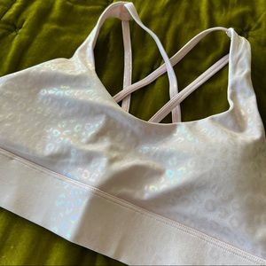 Zyia Pink Leopard Unicorn Light n Tight Strappy Bra Medium NWT NWTB